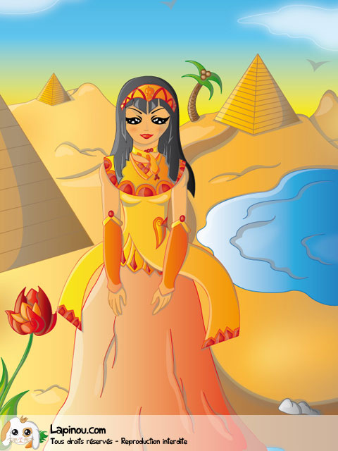 Egyptienne devant les pyramides