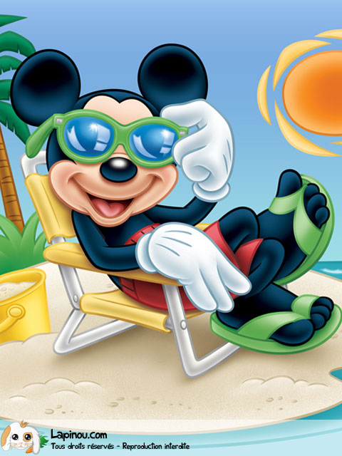 Mickey sur la plage