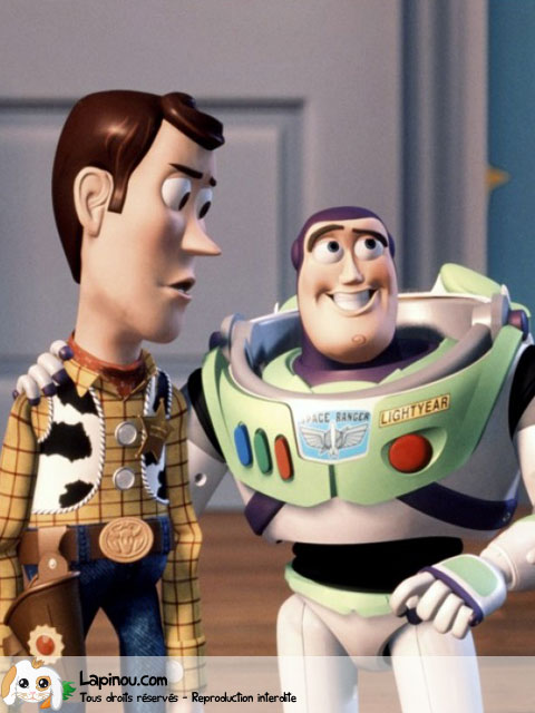Buzz et Woody heureux
