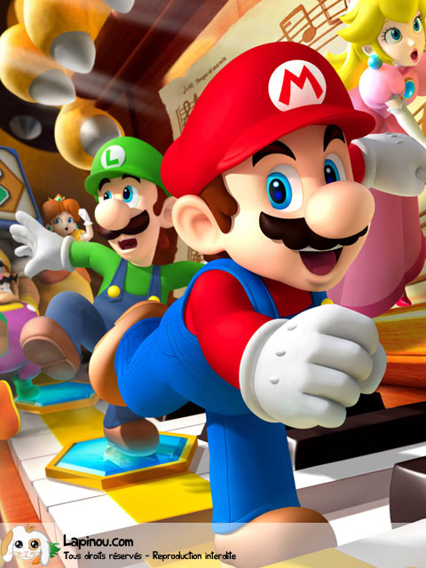 Mario, Luigi et Peach qui courent