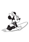 Minnie fait du surf