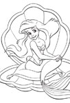 Ariel dans un coquillage