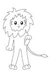 Enfant déguisé en lion