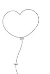 Ballon en forme de coeur
