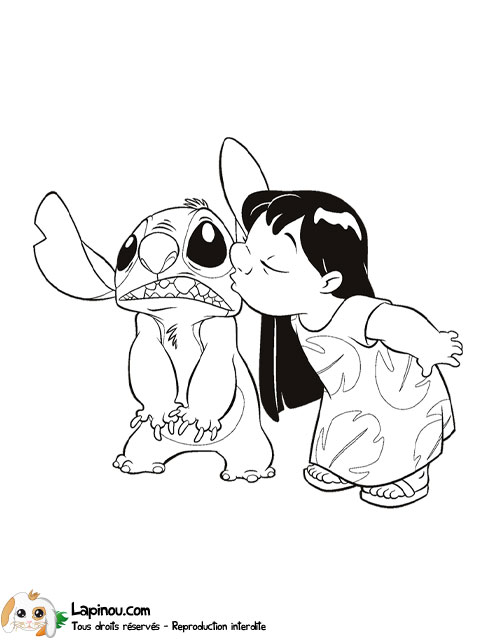 Lilo embrasse Stitch