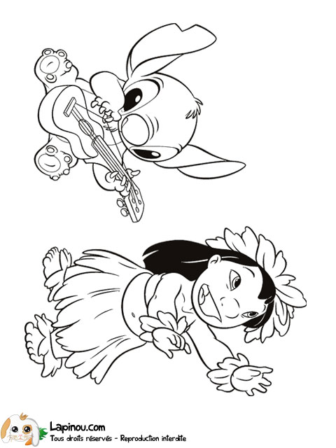 Coloriages Disney : Lilo et Stitch