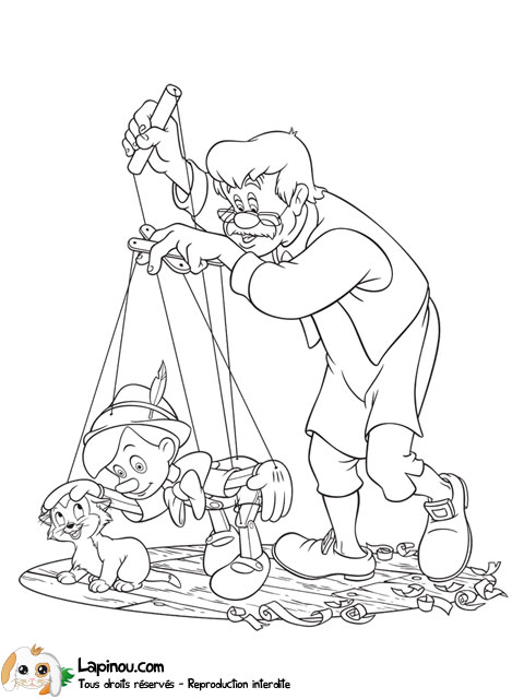 Figaro, Pinocchio et Gepetto