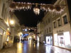 Rue illuminée à Mulhouse