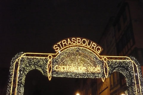 Arche illuminée de Strasbourg