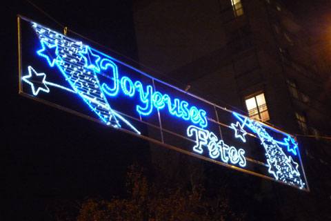 Illumination Joyeuses Fêtes à Lyon