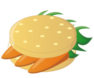 Un sandwich à la carotte